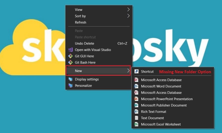 Fix the New Folder Option Missing from Windows Right-Click Menu