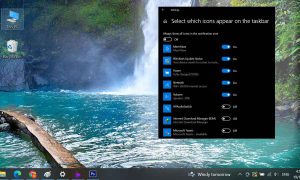 show hide taskbar icons