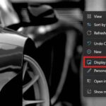 right click on desktop and then click on display settings